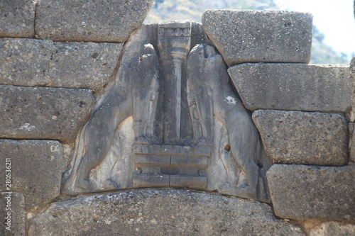 Mycenae, Greece - 24 July 2019: The archaeological site of the ancient city of Mycenae in Argolida