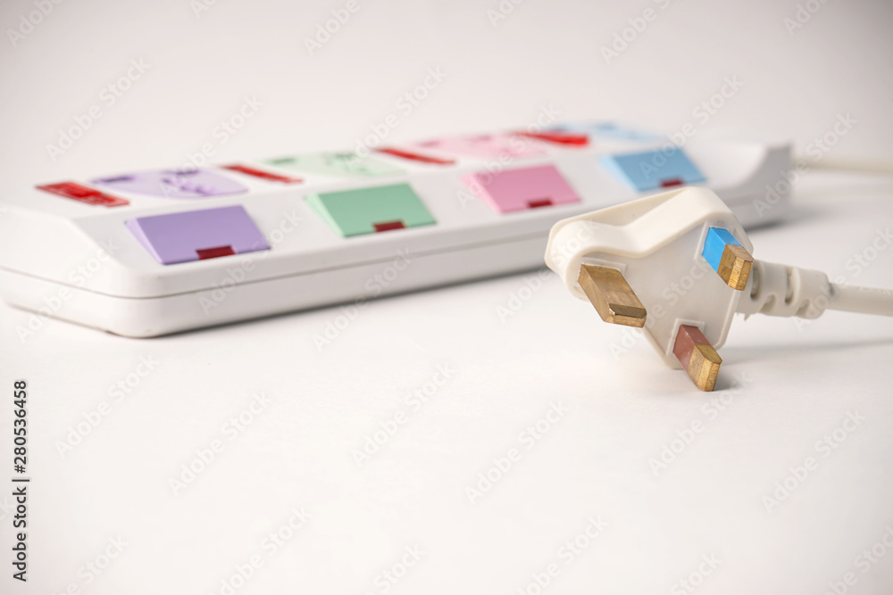 use only safety power bar can safe home electricity bills with space white background