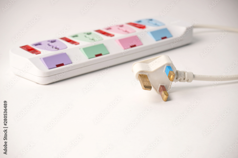 use only safety power bar can safe home electricity bills with space white background