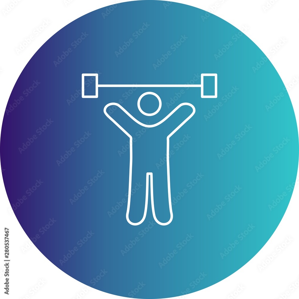 Weight Lifting Person icon for your project Weight Lifting Person icon for your project