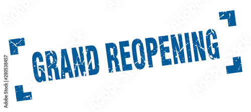 grand reopening stamp. grand reopening square grunge sign. grand reopening