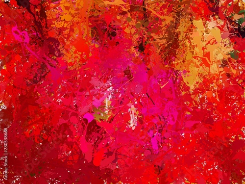 Drip abstract painting. Modern American style of painting. Style of drip pain...
