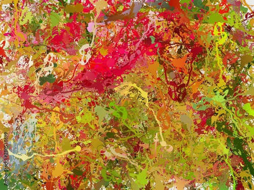 Drip abstract painting. Modern American style of painting. Style of drip pain...
