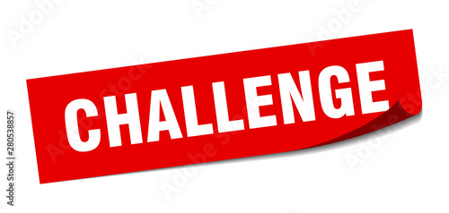 challenge sticker. challenge square isolated sign. challenge