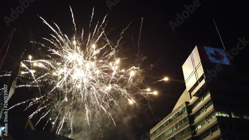 Canada Day fireworks in Kitchener, Ontario photo