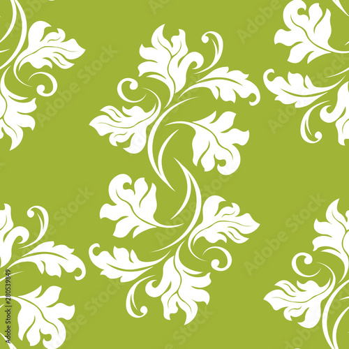 seamless abstract pattern with floral motive