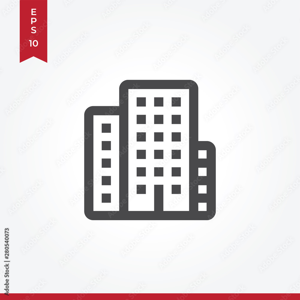City vector icon in modern style for web site and mobile app City vector icon in modern style for web site and mobile app