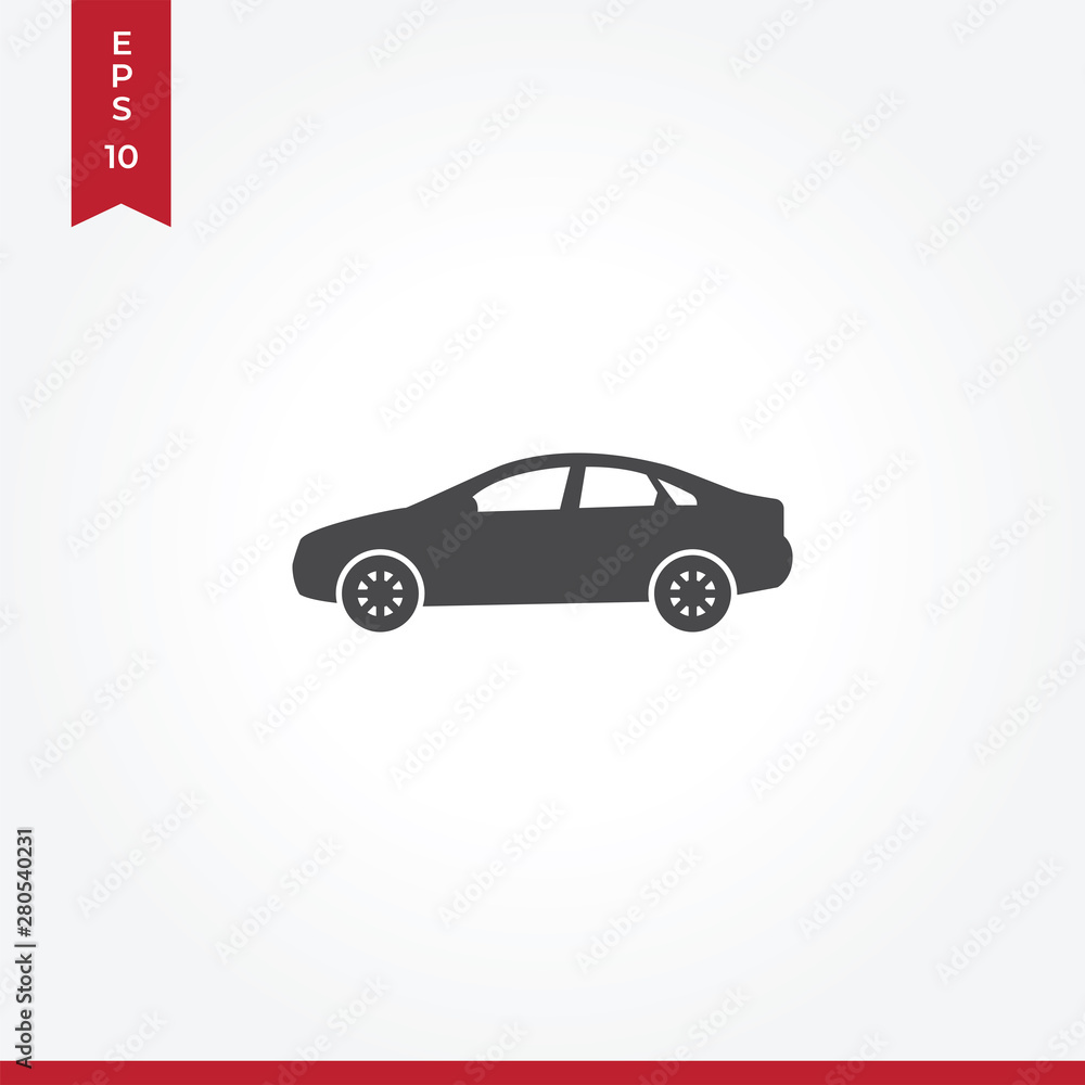 Sedan car vector icon in modern style for web site and mobile app Sedan car vector icon in modern style for web site and mobile app