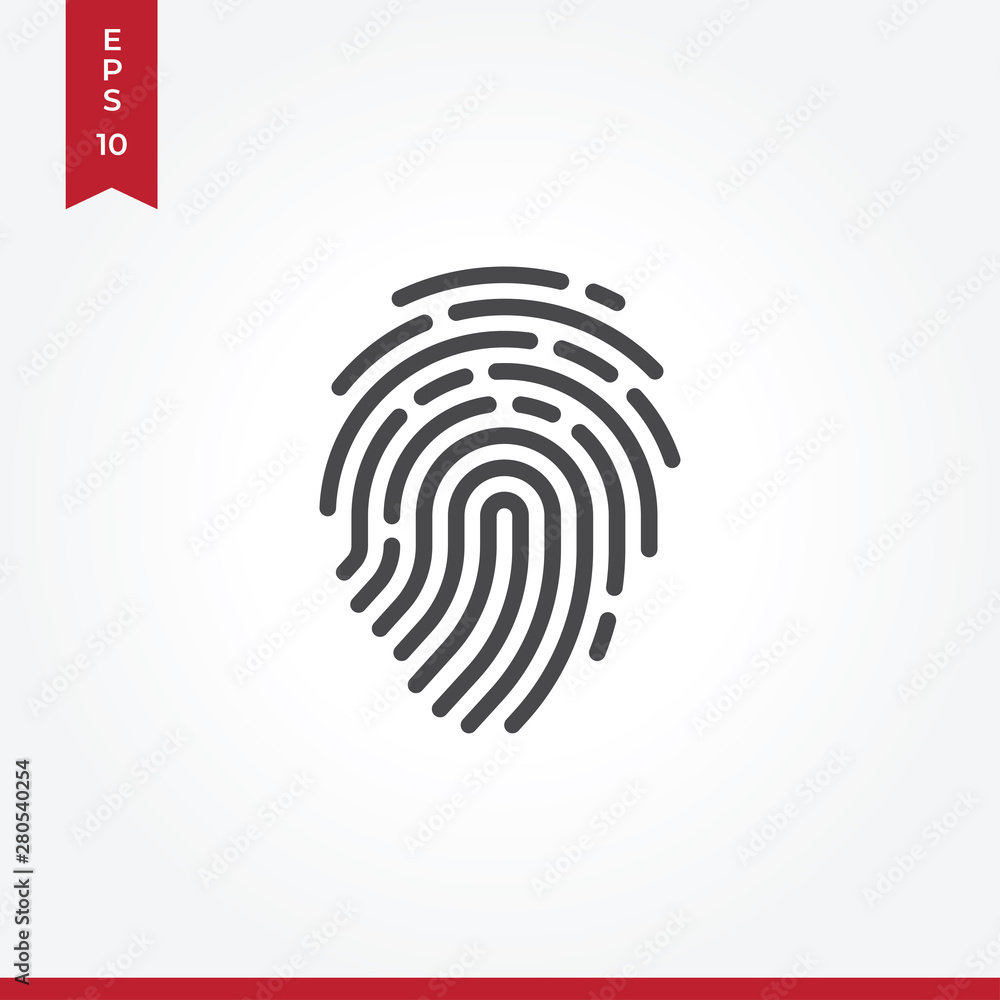 Fingerprint vector icon in modern style for web site and mobile app Fingerprint vector icon in modern style for web site and mobile app