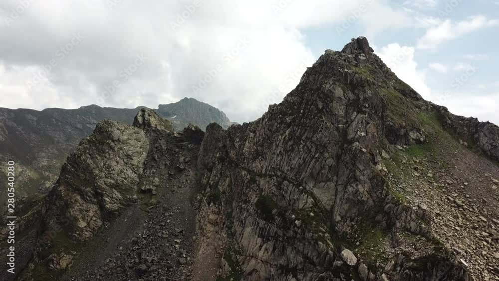 Aerial Drone Flight Over Mountain Top Aerial Drone Flight Over Mountain Top