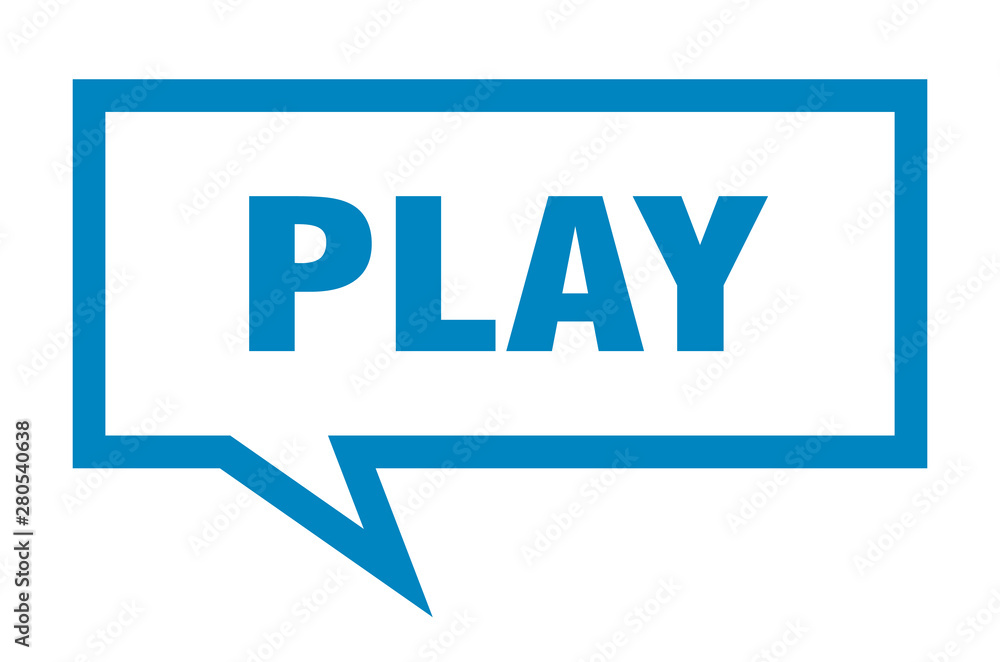 play sign. play square speech bubble. play play sign. play square speech bubble. play