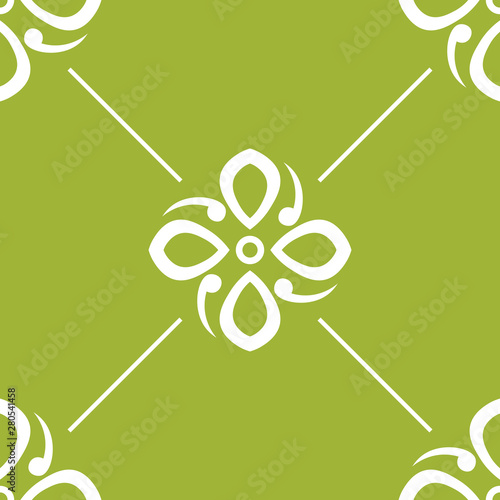 abstract floral seamless pattern with flowers, netting and leaves