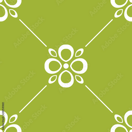 abstract floral seamless pattern with flowers, netting and leaves