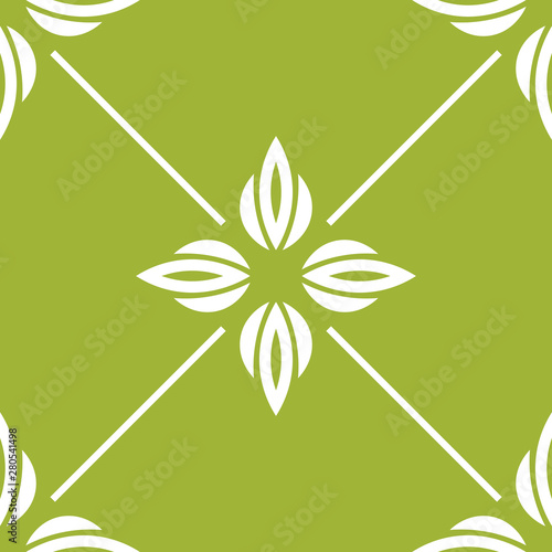 abstract floral seamless pattern with flowers, netting and leaves