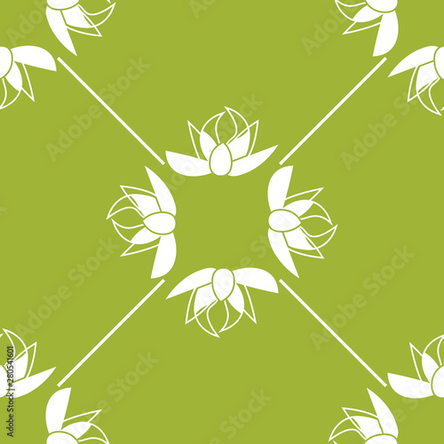 abstract floral seamless pattern with flowers, netting and leaves