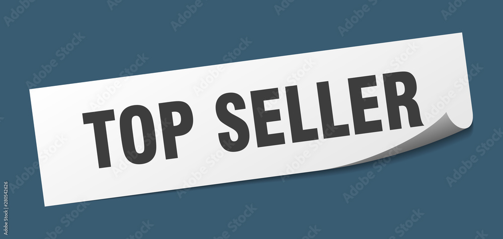 top seller sticker. top seller square isolated sign. top seller