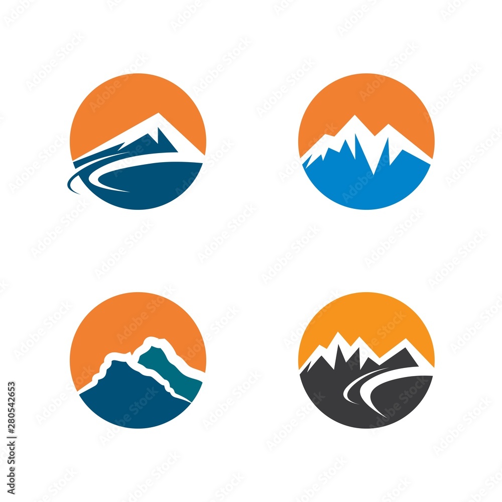 Mountain logo template vector icon illustration Mountain logo template vector icon illustration