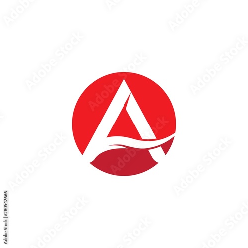 A letter logo vector icon illustration