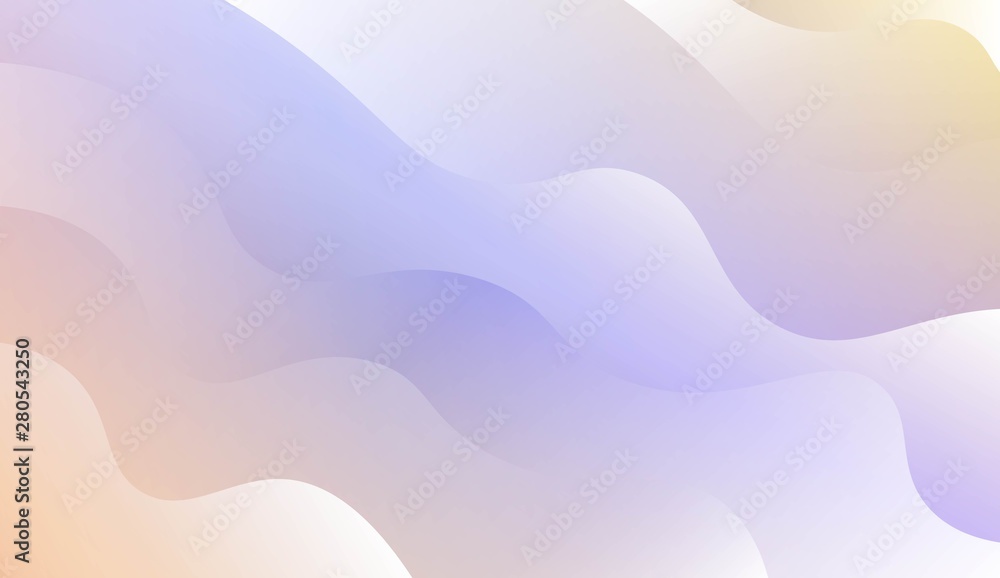 Fototapeta premium Wavy Background. For Futuristic Ad, Booklets. Vector Illustration with Color Gradient.