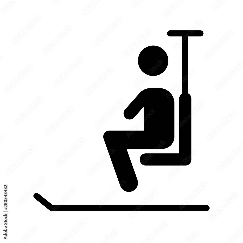 chair lift ride on hills or mountains winter solid icon. chair lift ride on hills or mountains winter solid icon.