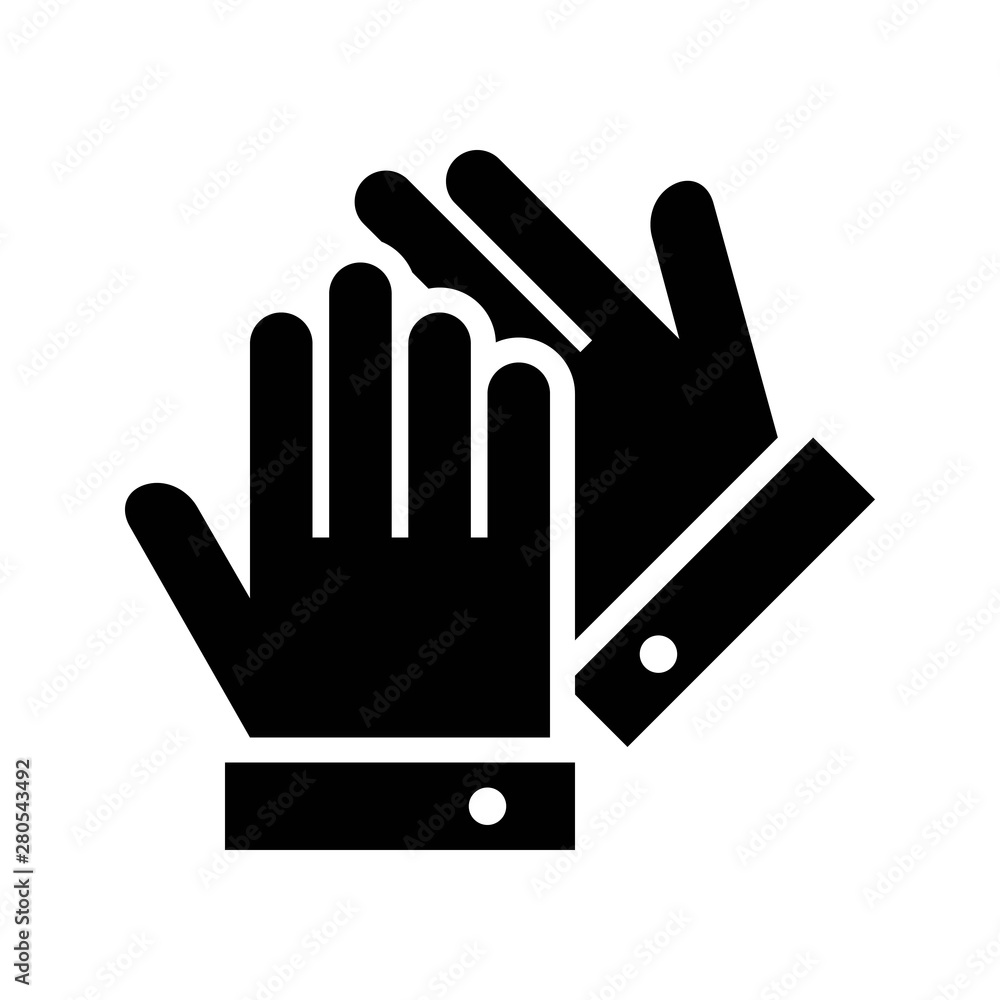 warm woolen protective hand gloves winter solid icon. warm woolen protective hand gloves winter solid icon.
