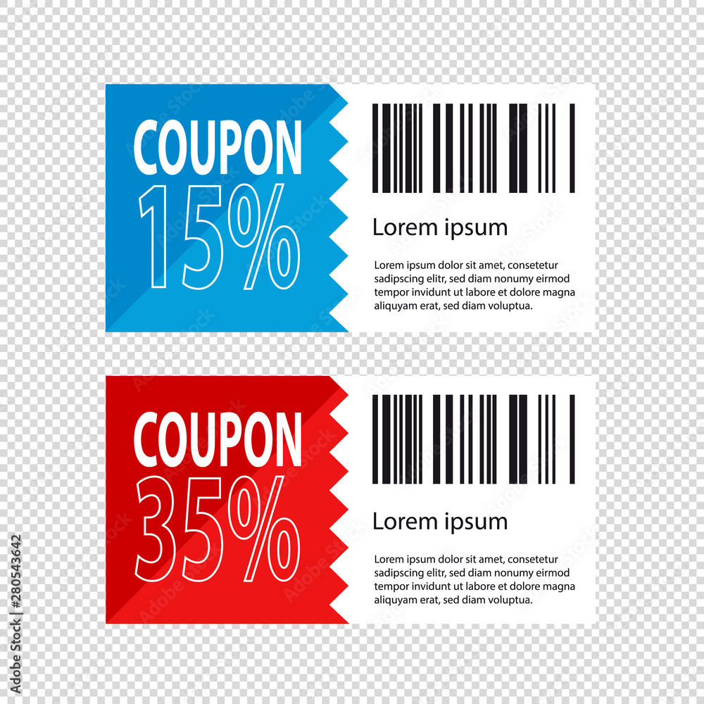 Discount Coupon Design Shopping Concept Vector Illustration