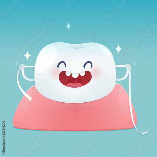 Brushing teeth flossing, Dental floss
