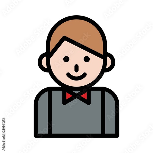 Groom vectpr, wedding related fiiled style editable outline icon photo