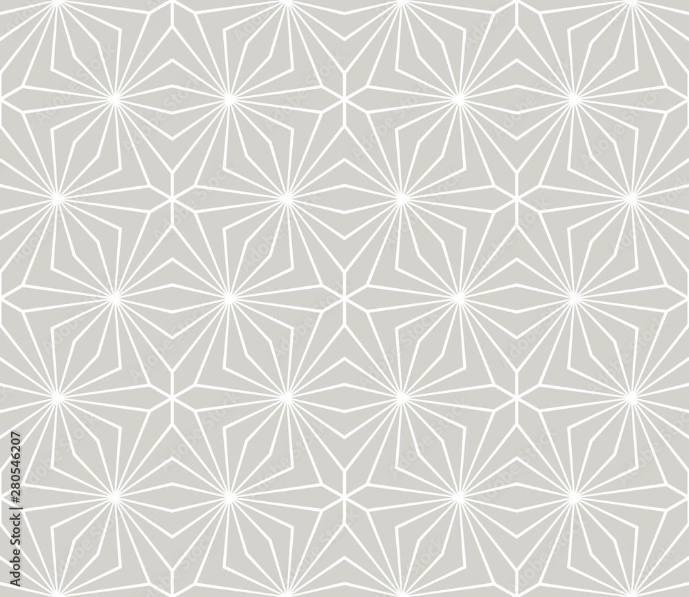 Abstract simple geometric vector seamless pattern with white line floral texture on grey background. Light gray modern wallpaper, bright tile backdrop, monochrome graphic element Abstract simple geometric vector seamless pattern with white line floral texture on grey background. Light gray modern wallpaper, bright tile backdrop, monochrome graphic element