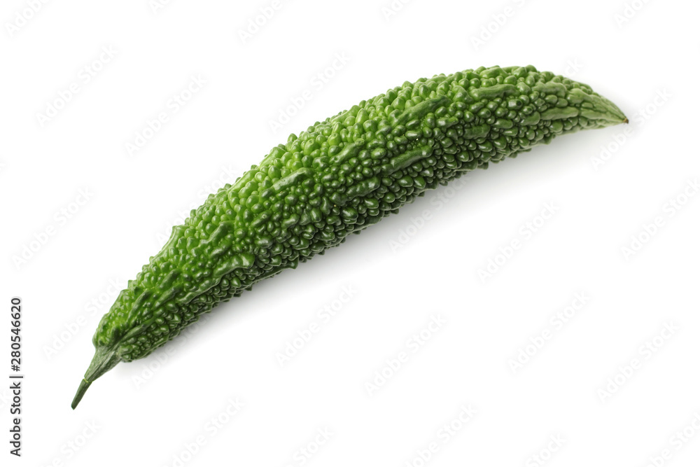 ゴーヤ 苦瓜 ツルレイシ 野菜 白背景 ゴーヤ 苦瓜 ツルレイシ 野菜 白背景