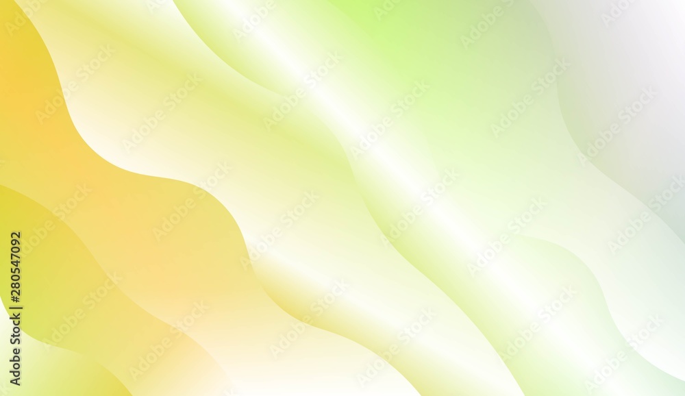Obraz premium Modern Wavy Background. For Template Cell Phone Backgrounds. Vector Illustration with Color Gradient.