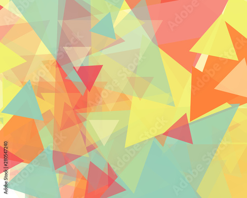 Abstract Generative Art color distributed triangles polygons background illustration