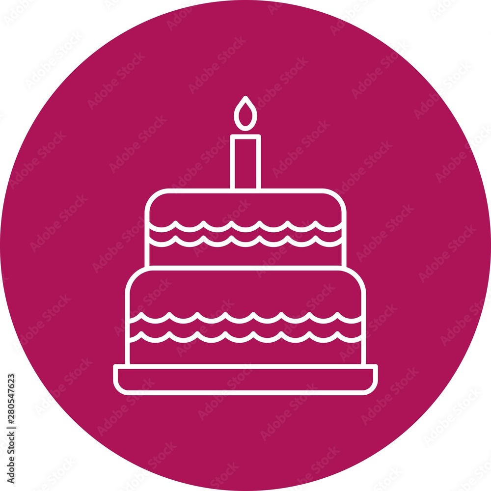 Happy birthday cake icon for your project Happy birthday cake icon for your project