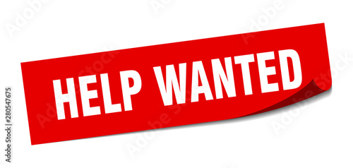 help wanted sticker. help wanted square isolated sign. help wanted