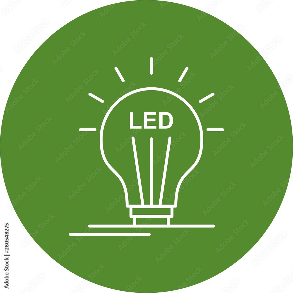 Led bulb icon for your project Led bulb icon for your project