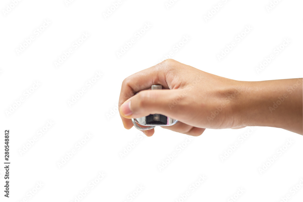 Hand holding counting white background. Hand holding counting white background.