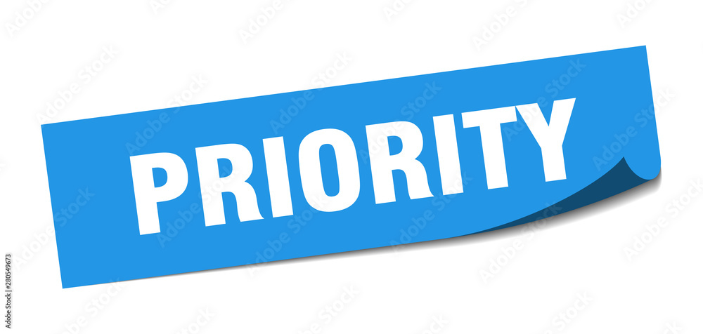 priority sticker. priority square isolated sign. priority