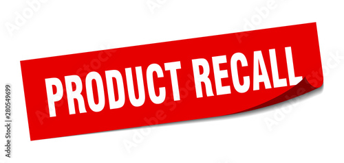 product recall sticker. product recall square isolated sign. product recall