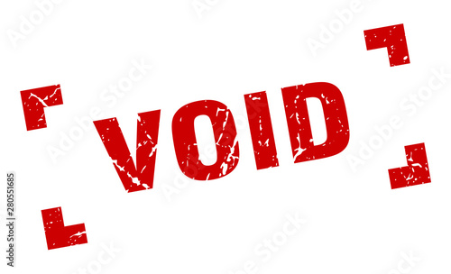 void stamp. void square grunge sign. void