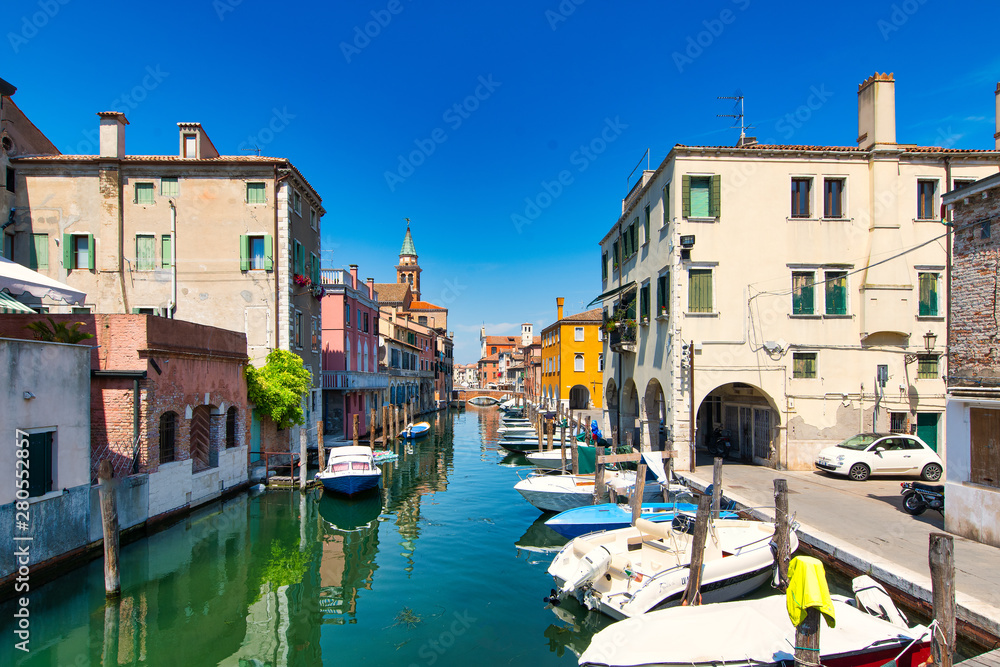 Obraz premium Canal Vena in Chioggia in Veneto Italy