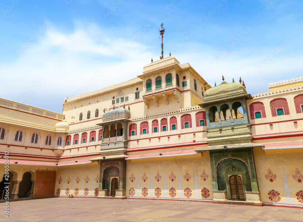 City Palace or Chandra Mahal Palace of Jaipur, India