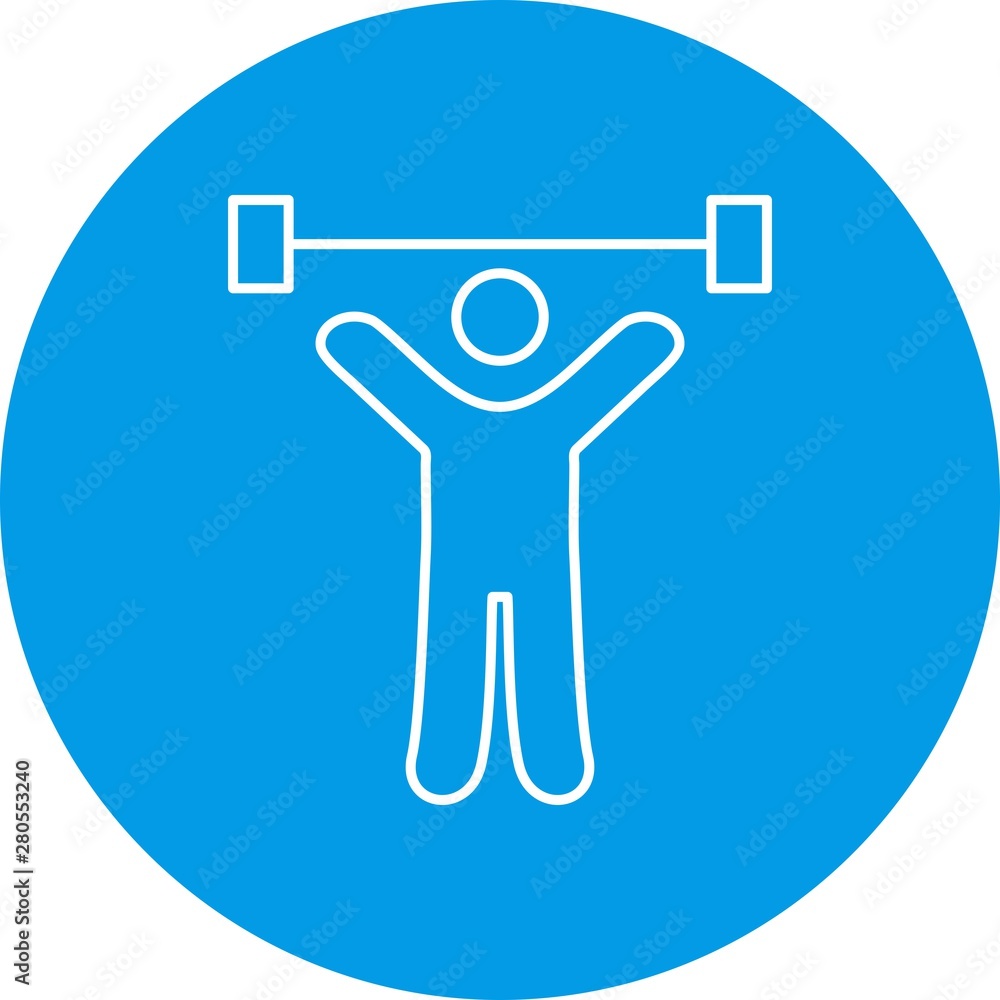 Weight Lifting Person icon for your project Weight Lifting Person icon for your project