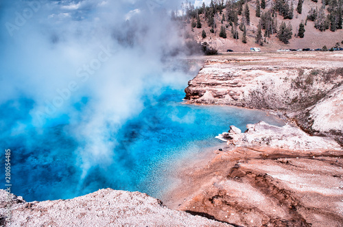 Excelsior Geyser Crater near Grand Prismatic Spring, Yellowstone National Park