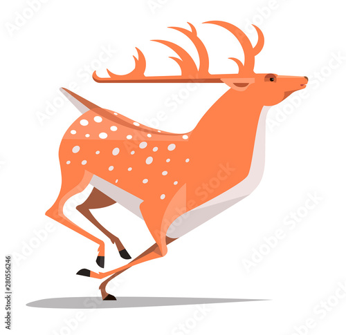 The rapid run of dappled deer