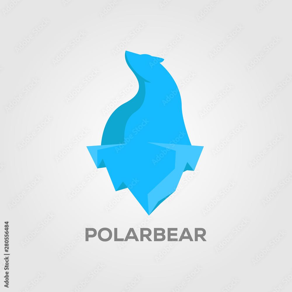 Silhouette Polar bear vector logo designs Silhouette Polar bear vector logo designs