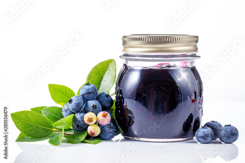 Blueberry jam with berries