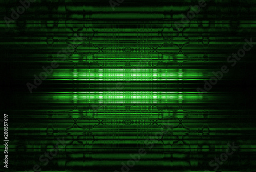 Abstract glowing green lines background