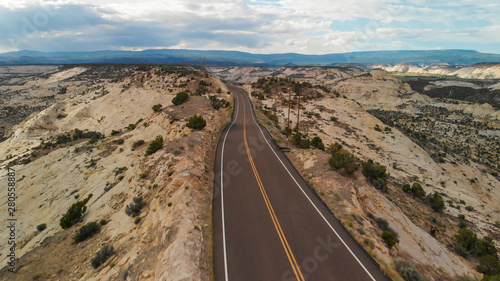 Aerial view on Utah Scenic Byway 12 - Grand Staircase-Escalante National Monument, Utah, USA