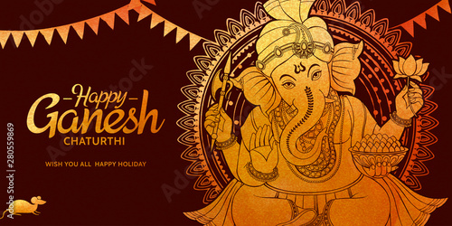 Happy Ganesh Chaturthi banner
