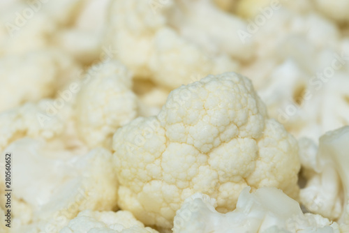 raw fresh cauliflower closeup